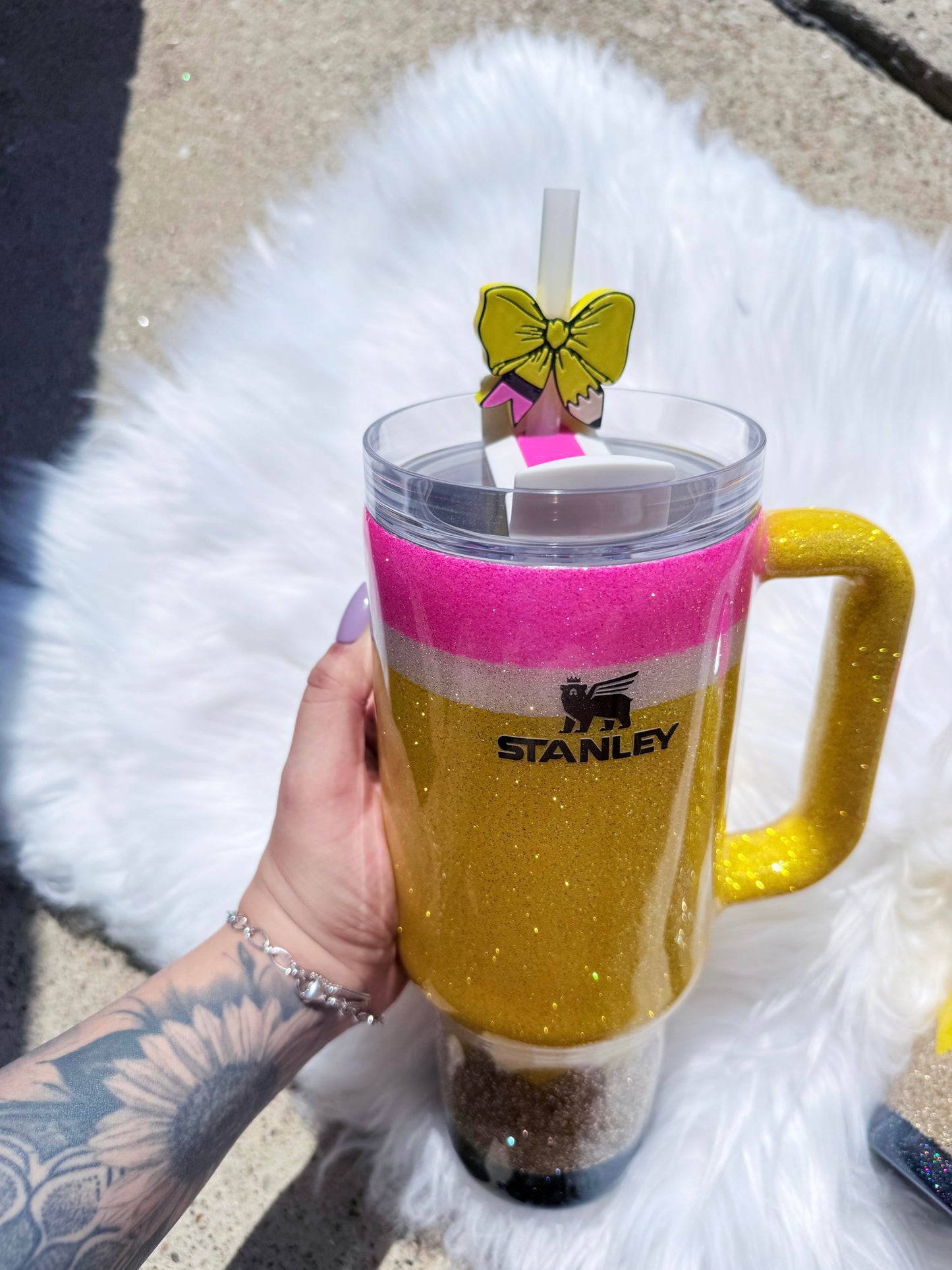 Pencil Glitter Tumbler