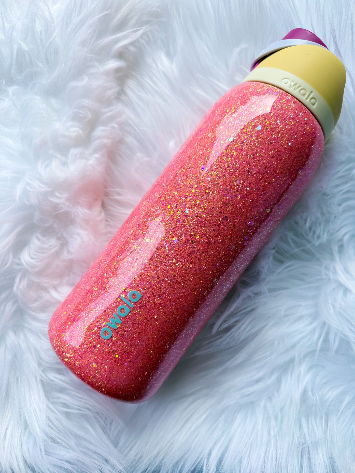 Orange Glitter Tumbler
