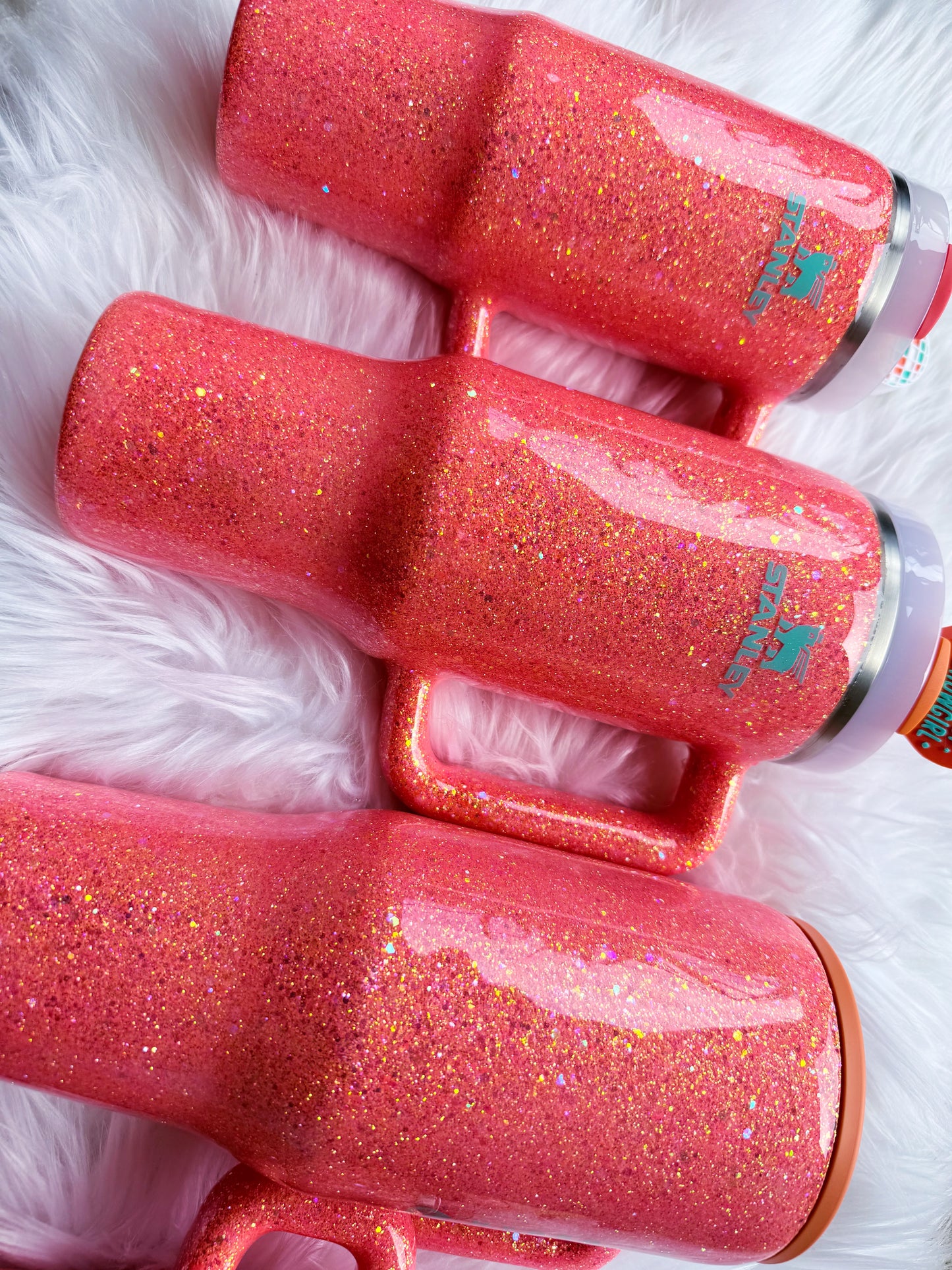 Orange Glitter Tumbler