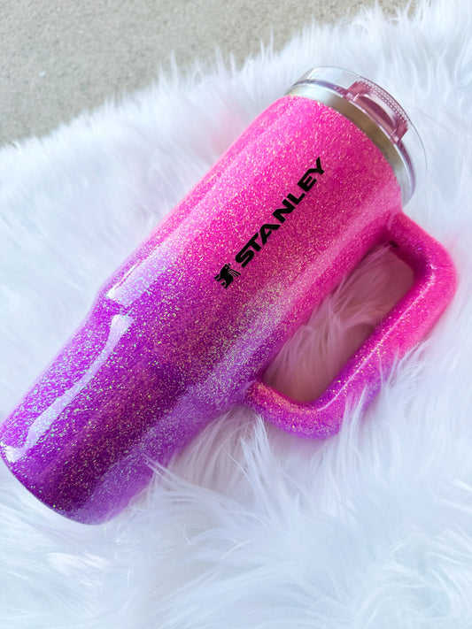 Pink & Purple Glitter Tumbler