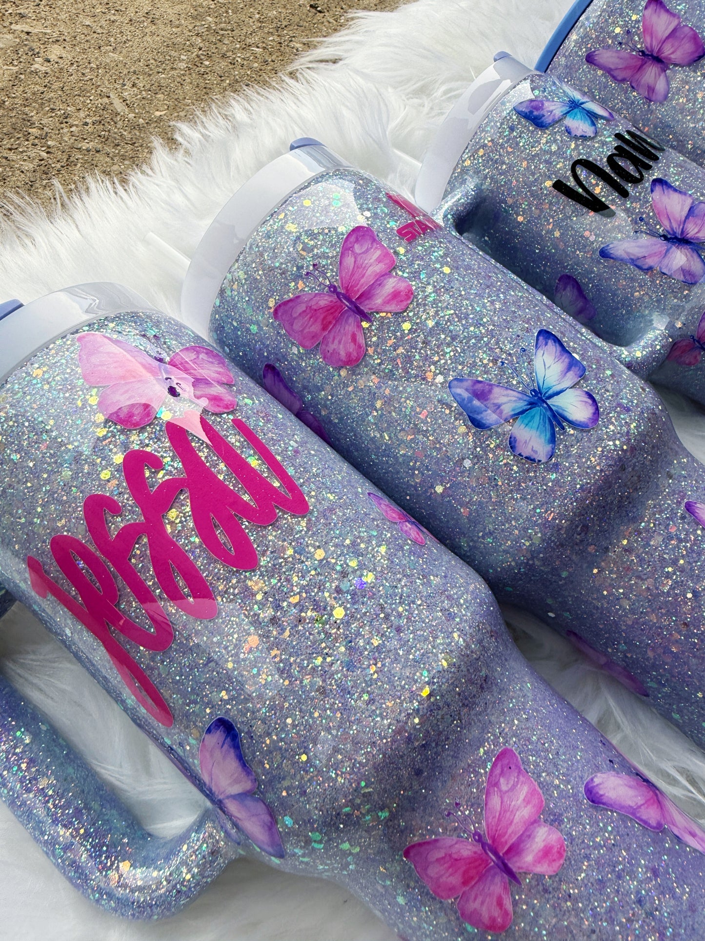 Butterfly Glitter Tumbler