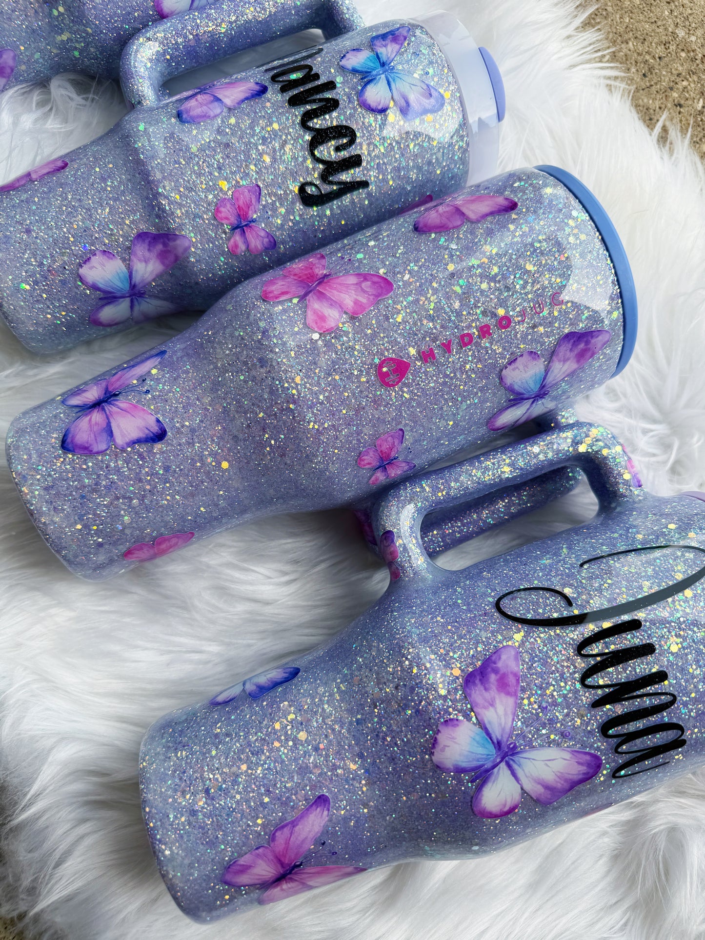 Butterfly Glitter Tumbler
