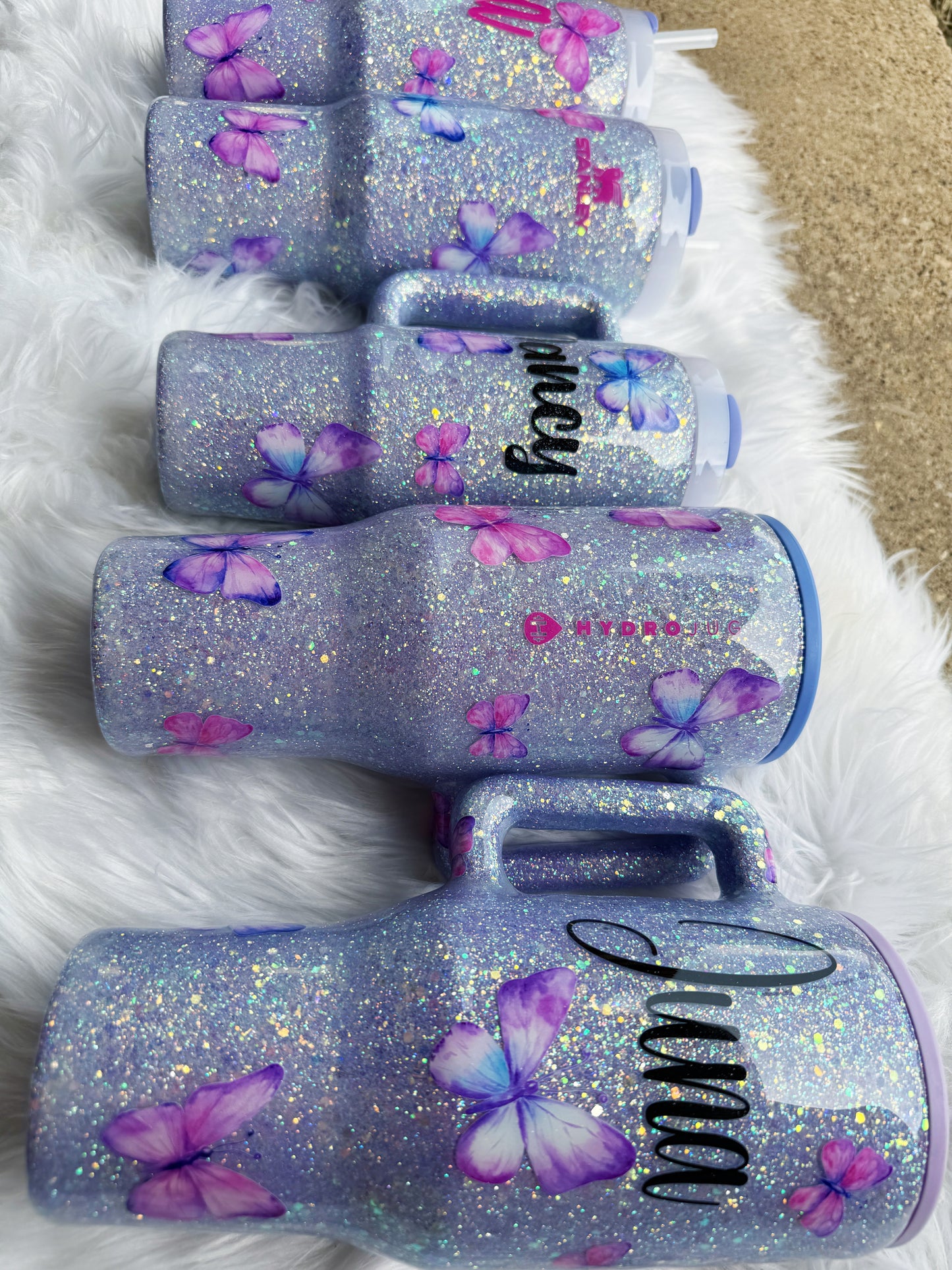 Butterfly Glitter Tumbler