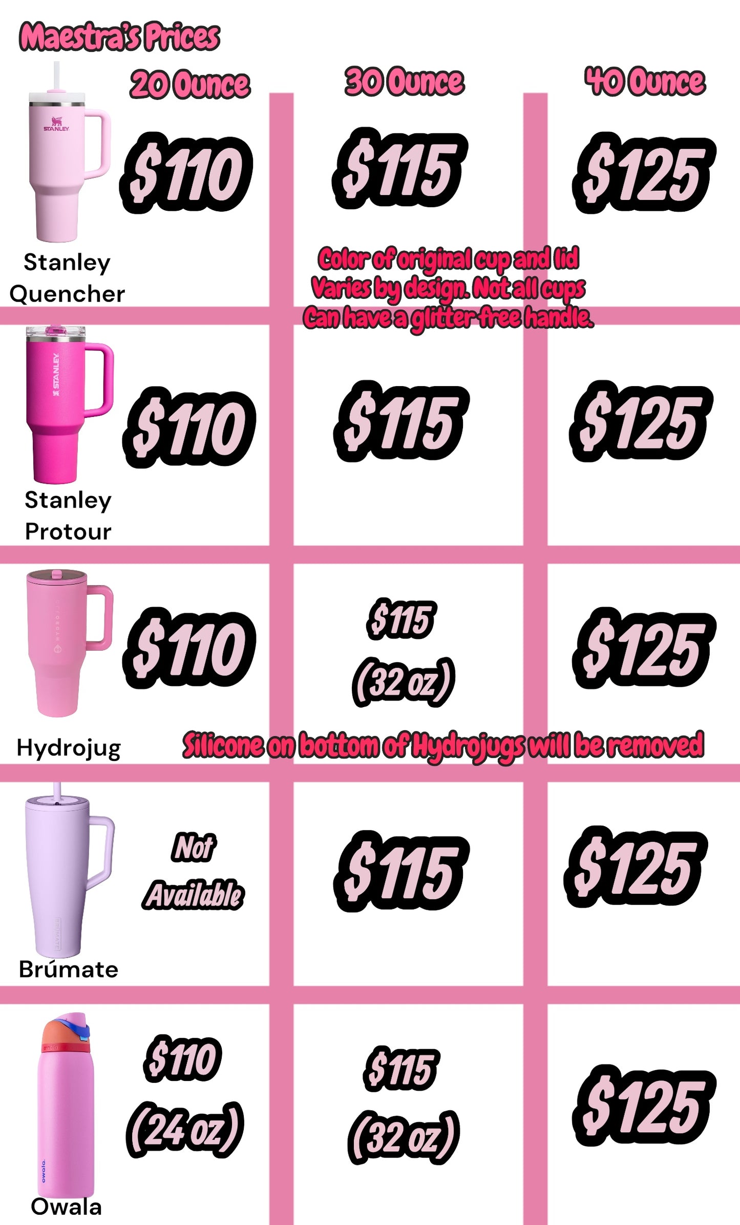 Pink & Rose Gold Glitter Tumbler