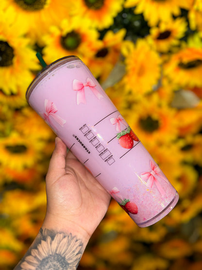 Pink Snow Globe Tumbler