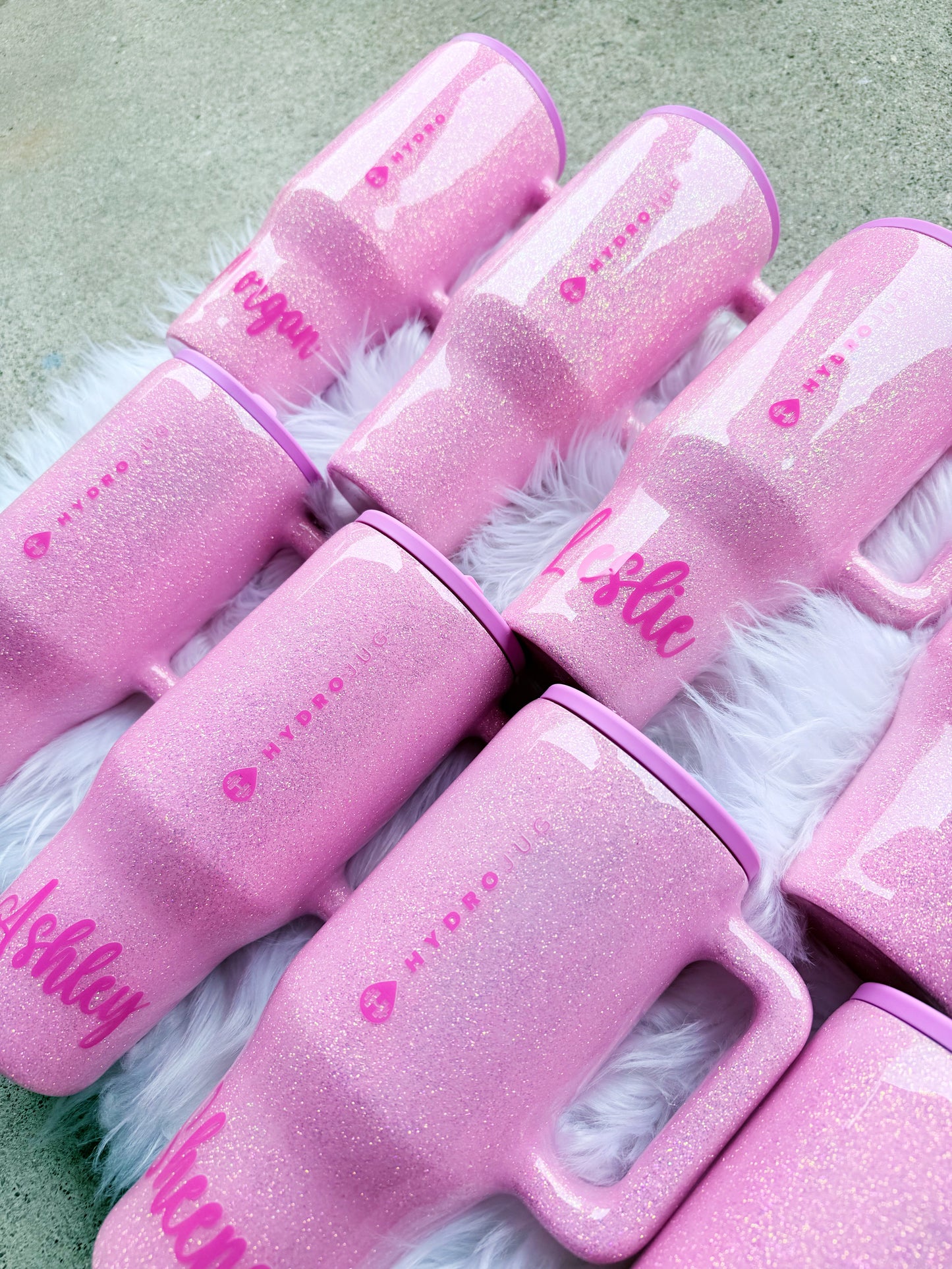 Light Pink Glitter Tumbler