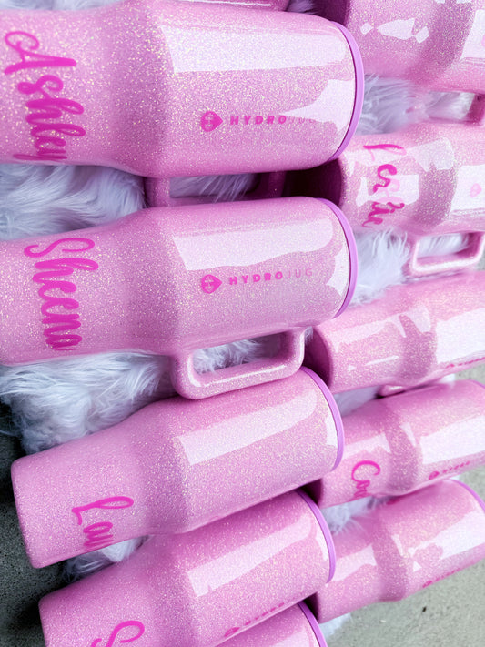 Light Pink Glitter Tumbler
