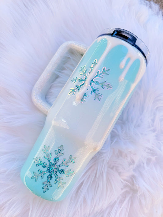 Snowflakes Glitter Tumbler