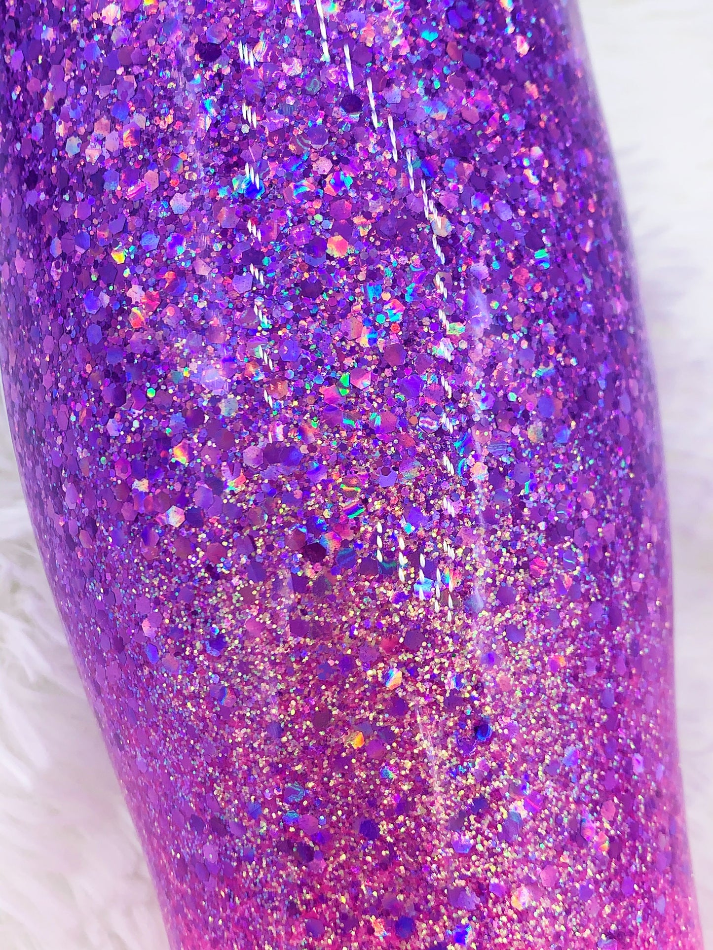 Purple and Pink Glitter Tumbler