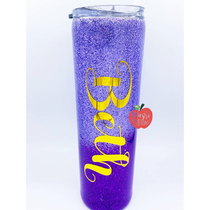 Purple Glitter Tumbler