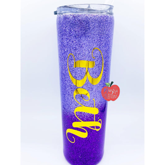 Purple Glitter Tumbler