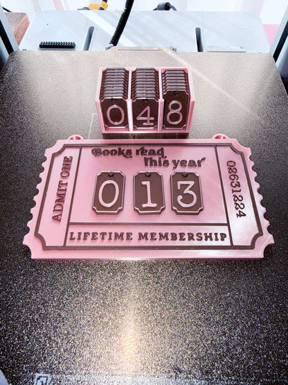 New Smaller Version: Yearly Book Reading Tracker