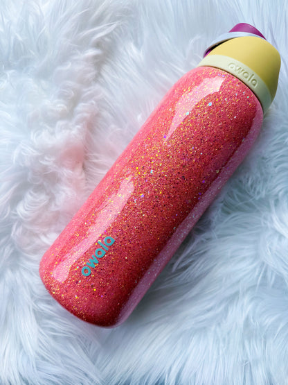 Orange Glitter Tumbler
