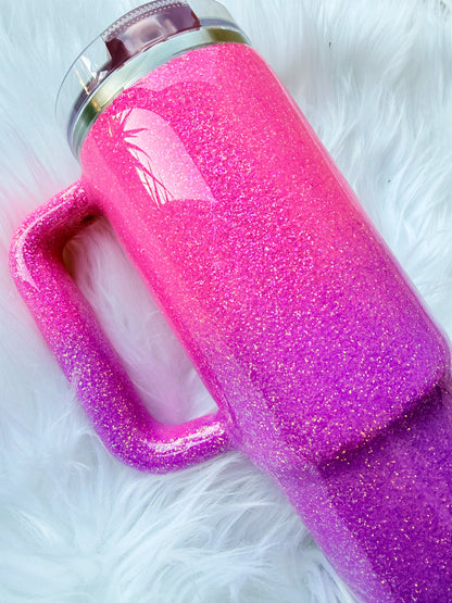 Pink & Purple Glitter Tumbler