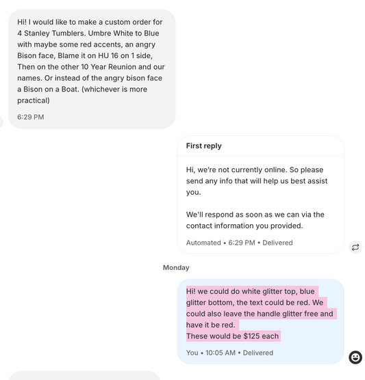 Courtney C Custom Order